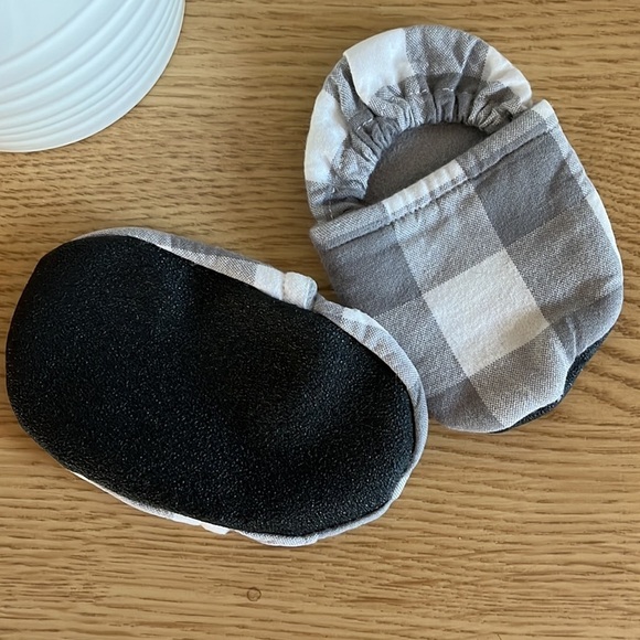 Gingham Baby Moccasins - Picture 2 of 2